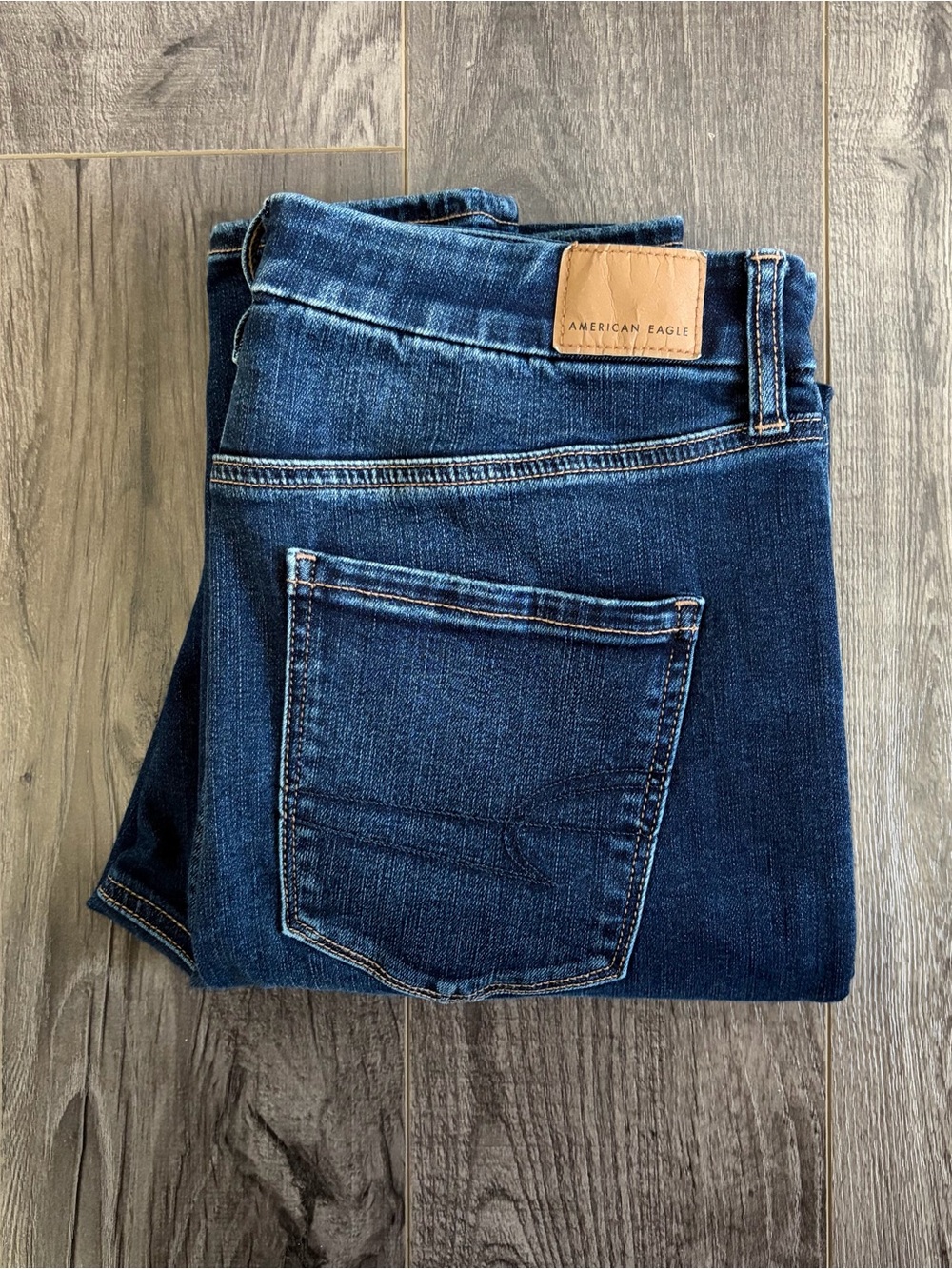 American Eagle Outfitters Curvy Super High-}Rise Jegging - Dark Indigo - 10 Long